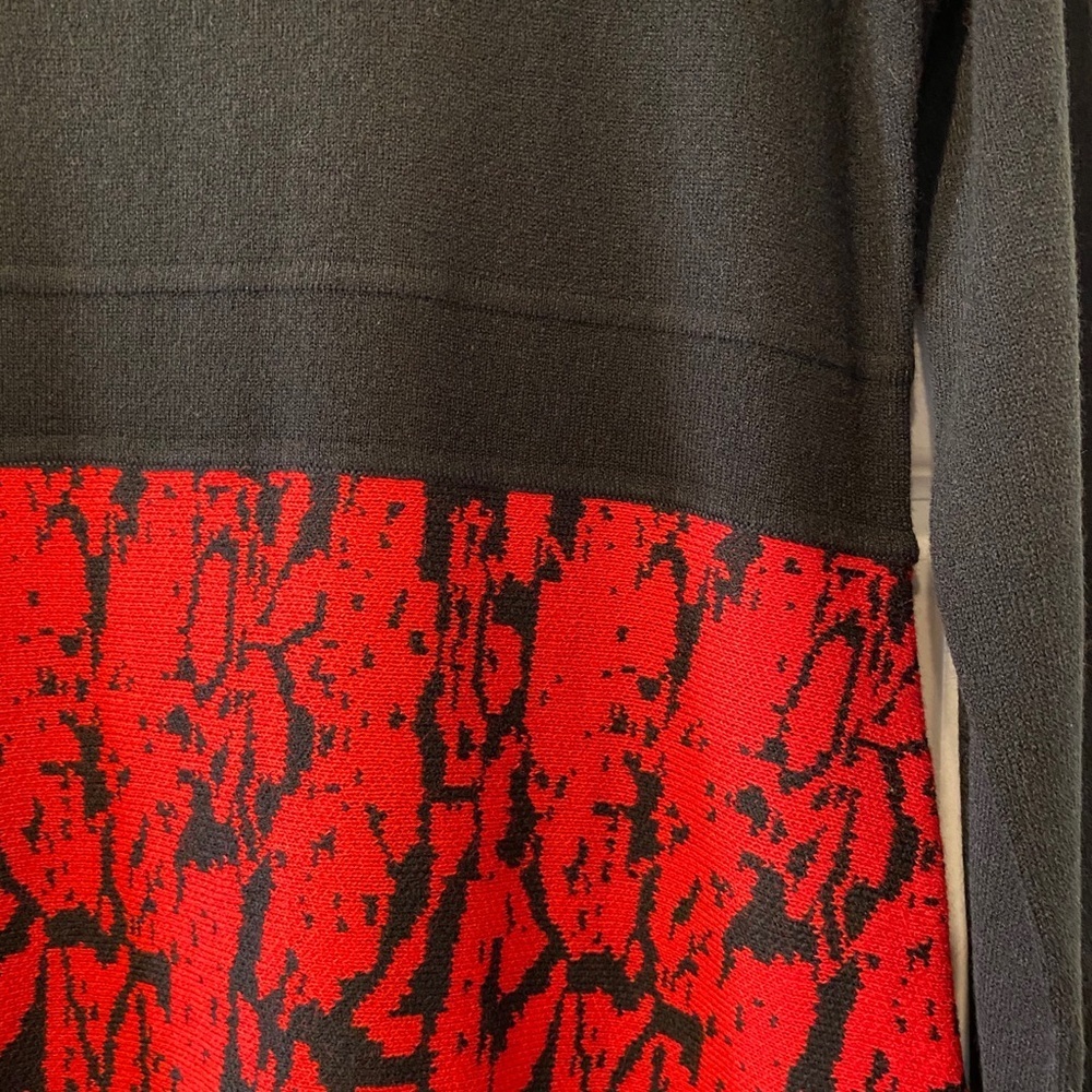 Madison Leigh Black Red A-Line Sweater Dress - Size M, L - Picture 4 of 11